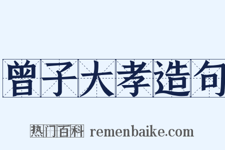 曾子大孝造句是什么意思的图片